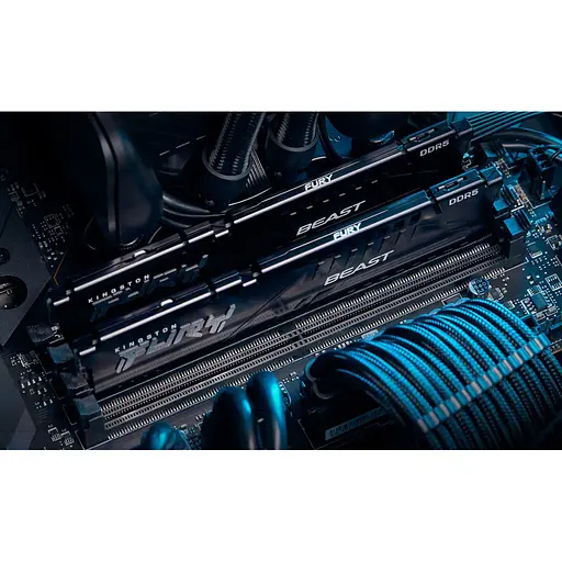 Модуль пам'яті для комп'ютера DDR5 64GB (2x32GB) 5200 MHz Beast Black Kingston Fury (ex.HyperX) (KF552C40BBK2-64) - фото 5