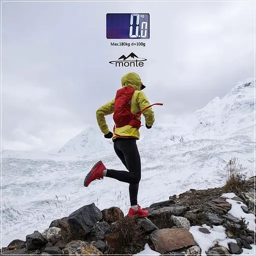 Ваги підлогові Monte МТ-6011-7, електронні, дисплей, максимальна вага 180кг, матеріал поверхні загартоване скло, розмір: 26х26 см