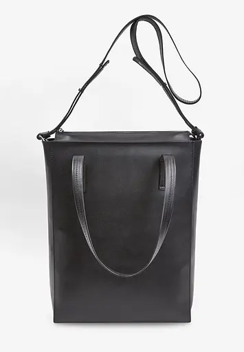 Шкіряний шоппер Nancy чорний - фото 5