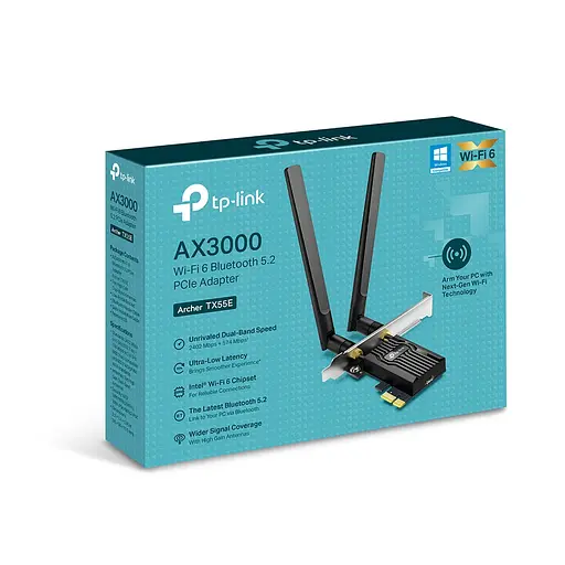 TP-Link Адаптер WiFi Archer TX55E AX3000 PCI-Express x1 BT5.2 - фото 2