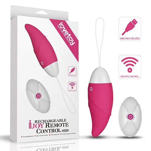 Віброяйце Lovetoy Rechargeable Joy Remote Control Egg 17.8 см рожевий - фото 7