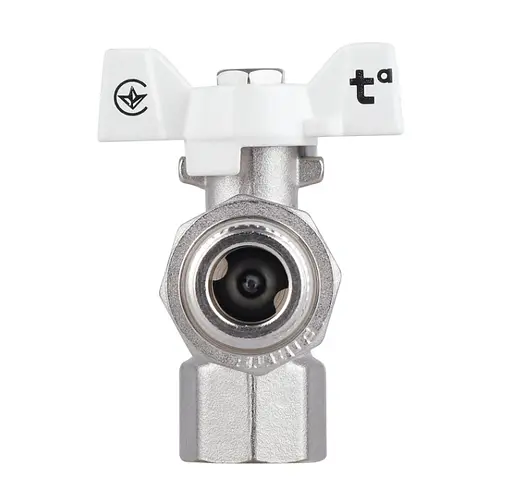 Кран шаровой Thermo Alliance "Американка" Forte 1/2" ВН угловой, антипротекание, бабочка SF223W15 - фото 2