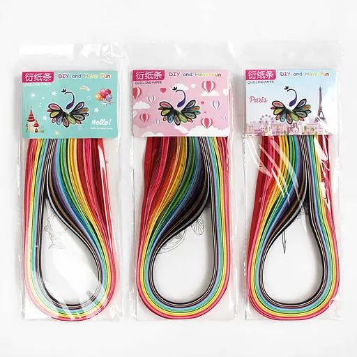 Папір для квілінгу, 5 мм, 24 кольори