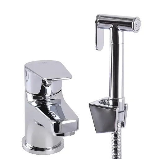 Змішувач для умивальника Topaz Capri TCA-15206-H43 гігієнічний зі стоп-лійкою вбудований клапан D35, Хром - фото 4