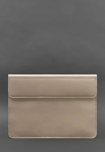 Шкіряний чохол-конверт BlankNote на магнітах для MacBook 14 Світло-бежевий - фото 2