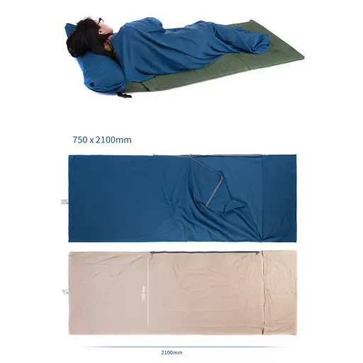 Підкладка для спального мішка Naturehike NH15S012-D бавовна синя - фото 3