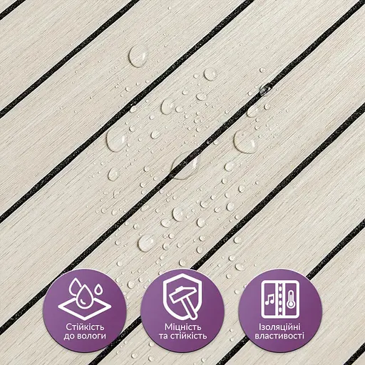 Покрытие виниловое самоклеющееся 3D рейки 600х600х2,8мм Дуб жемчужный песок SW-00002200 - фото 4