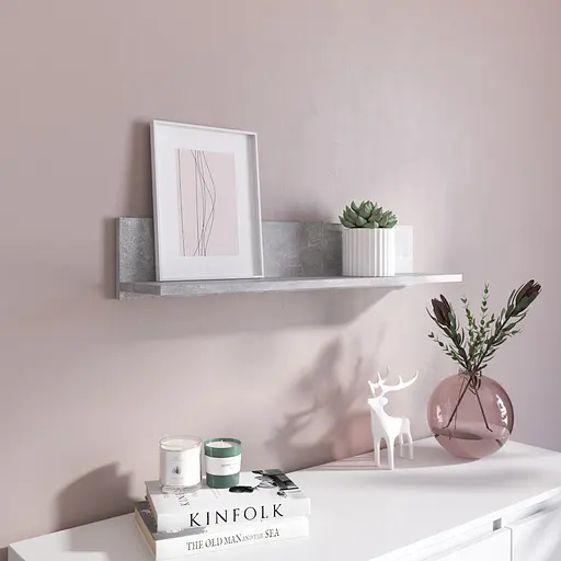 Полка настенная Vays M-22 Бетон навесная ЛДСП 80x17x15 см для дома офиса декора