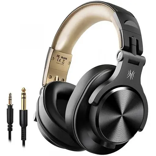 Наушники с микрофоном OneOdio Fusion A70 Black Gold