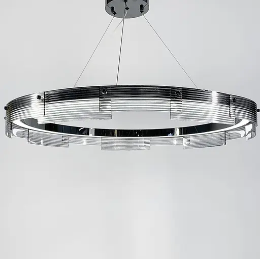 Подвесная люстра в корпусе черный хром Line.F Диаметр 80см - фото 1