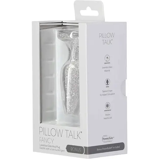 Скляна анальна пробка Pillow Talk Fancy Luxurious Glass Anal Plug ⌀3.1 см віброкуля в подарунок - фото 7
