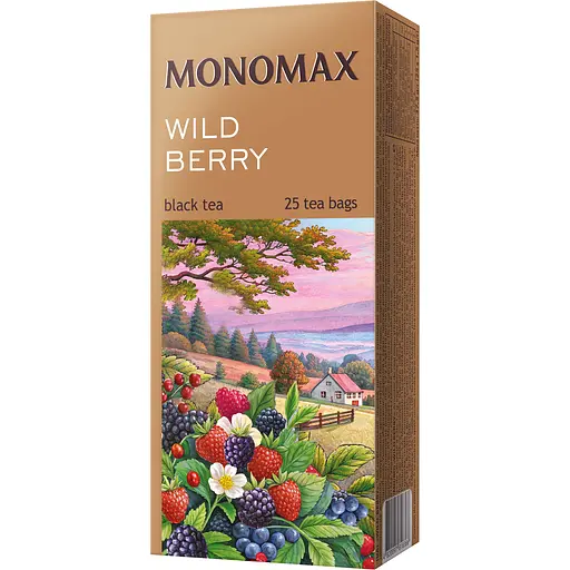 Чай Monomax Wild Berry чорний цейлонський з ароматом лісових ягід 25х1.5 г