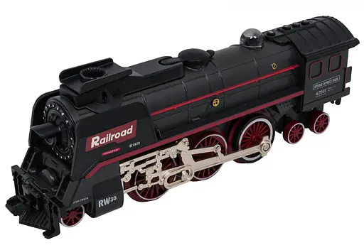 Большая железная дорога Ретро-поезд с дымом, светом и звуком — Трасса 216 см Ramiz - фото 7