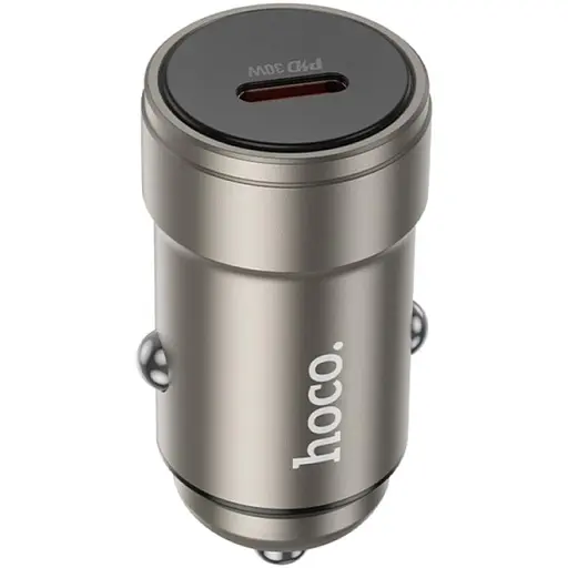 Автомобільний зарядний пристрій Hoco Z57 PD30W USB-C сірий