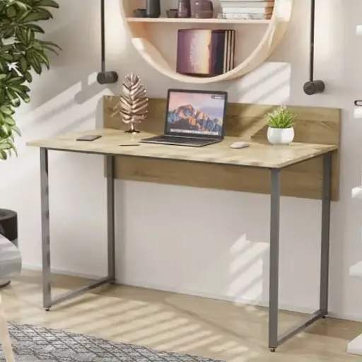 Компьютерный стол Ferrum-decor Скай 75x140x60 серый ДСП Дуб Сонома 16мм (FRD-101552)