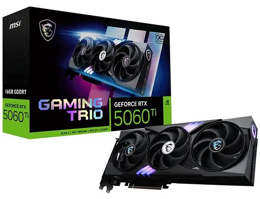Відеокарта MSI RTX 5060 Ti 16G GAMING TRIO OC (RTX 5060 Ti 16G GAMING TRIO OC) (GDDR7, 128 bit, PCI-E v5.0 x8) - фото 7
