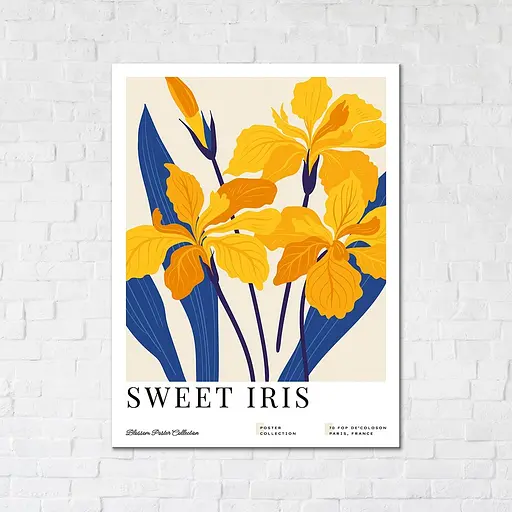 Картина-постер Brushme Сладкие Ирисы на холсте 30 x 40 см - фото 1
