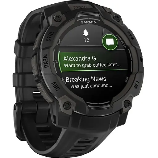 Смарт-часы Garmin Instinct 3 45mm AMOLED Black with Black Band 010-02936-00 - фото 2