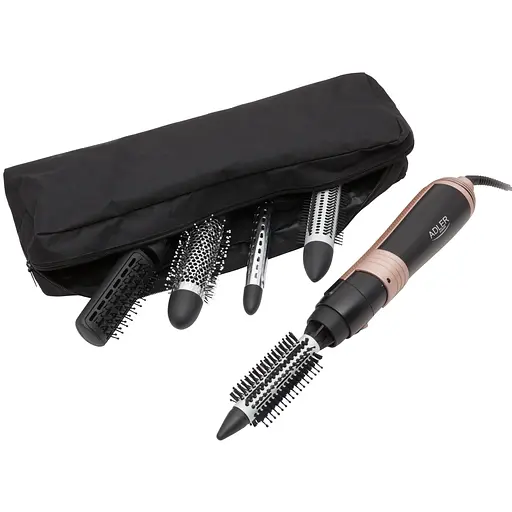 Стайлер Adler AD 2022 black 1000Вт/ темп.режимів-2/ Cool shot/ насадок-6/ дорожній футляр - фото 4