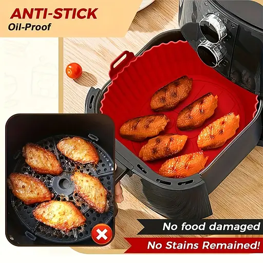 Набор силиконовых форм для аэрофритюрницы аэрогриля и духовки, 6 штук, Kitchen Master Красный 87434 - фото 6
