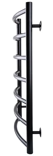 Водяна рушникосушка Unio LD W 700-500-7 BLK Драбинка Дуга, Чорний матовий - фото 2