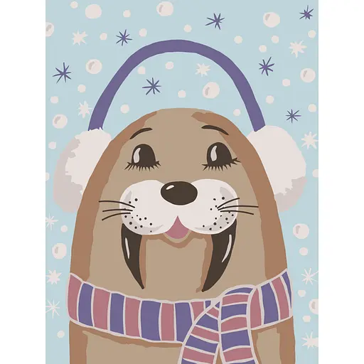 Картина по номерам "Счастливый моржик" 15585-AC 30x40 см