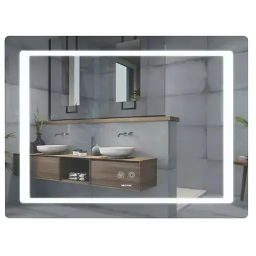 Дзеркало Mixxus STYLE MR13-80x60-REVERSE з LED Touch, Anti-fog, димером, регулюванням яскравості (MI6666) - фото 1