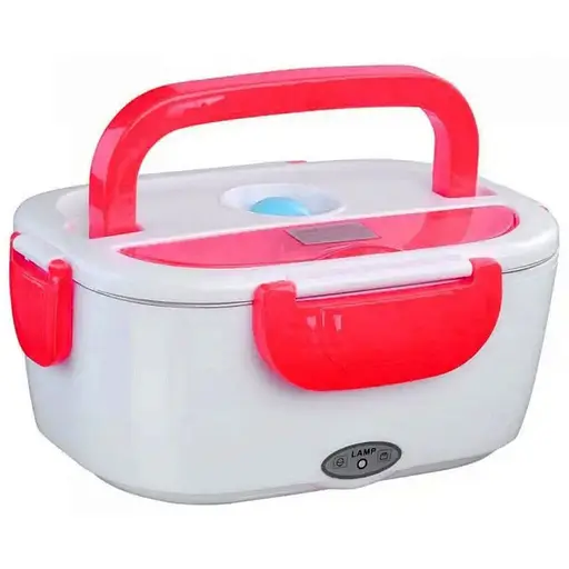 Ланч- бокс с подогревом Electronic Lunchbox от сети 220 В термос для еды 1 л  Красный - фото 1