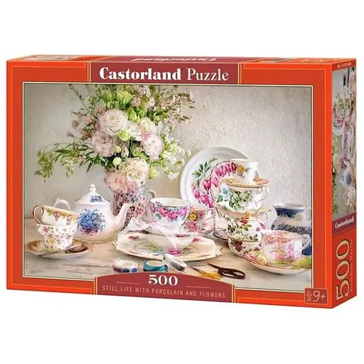 Пазл Castorland Натюрморт с цветами и фарфором 500 эл. (B-53384)