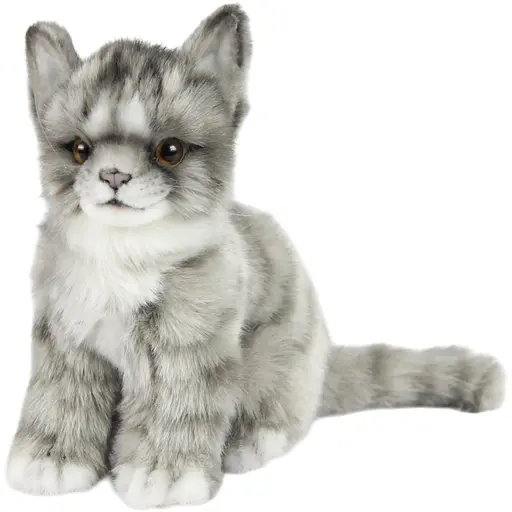 М'яка іграшка Hansa Кошеня жакардове сіре що сидить 19 см (7177)