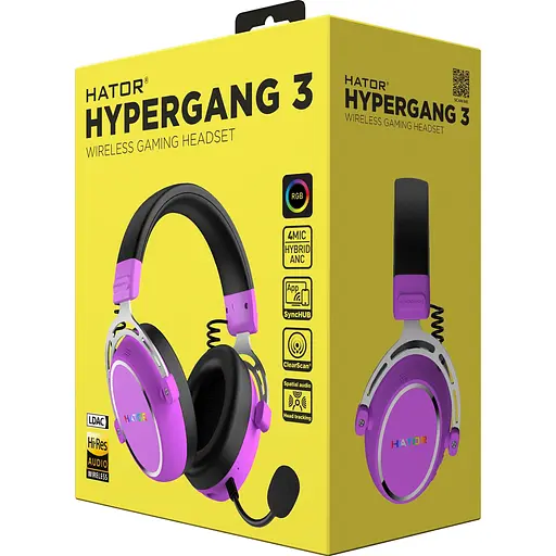 Навушники ігрові Hator Hypergang 3 Wireless Cyber Violet (ESH52) [145528] - фото 8