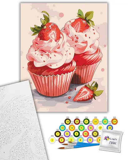 Набор для росписи ArtCraft Клубничный капкейк 40 x 50 см (12022-AC) - фото 2