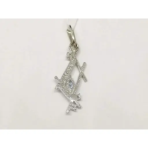 Серебряная подвеска Гаразд с фианитами. 5542962 - фото 3