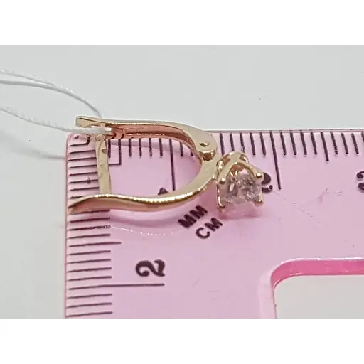 Золотые серьги Favoritum с фианитами. 211354 - фото 4