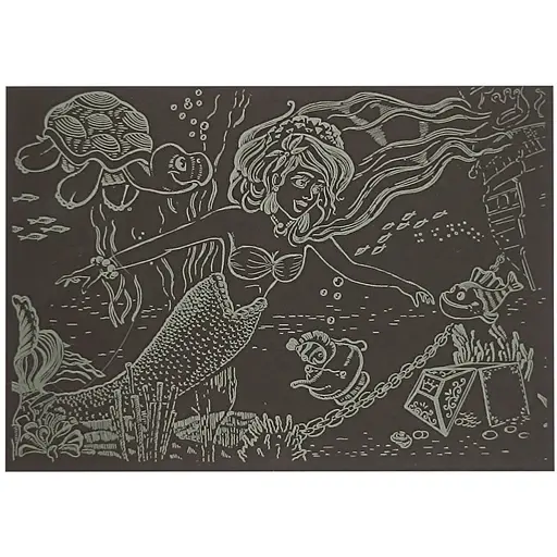 Гравюра А5 "Русалочка" ГрА5з-1 эконом вариант в пакете 21 х 14,8 см