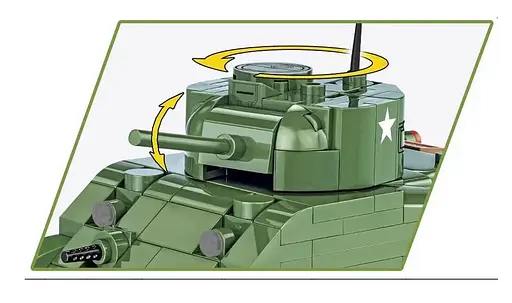 Конструктор танк Historical Collection World War II 2715 Sherman M4A1 COBI 2715 - фото 3