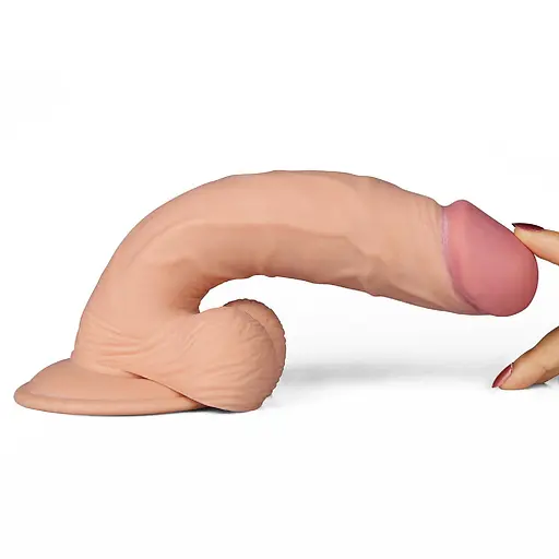 Реалистичный вибратор Lovetoy The Ultra Soft Dude 22 см телесный - фото 7