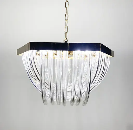 Люстра Murano у золотому каркасі Line.F Діаметр 50см - фото 5