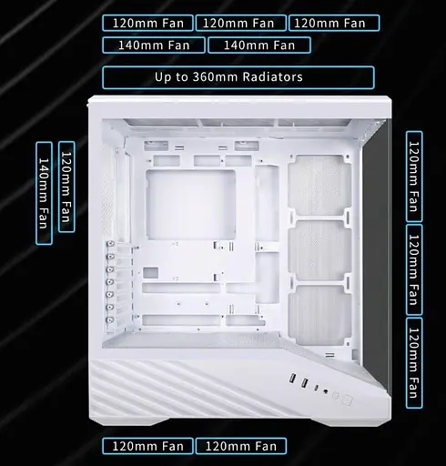 Корпус Lian Li Vector V100R Tempered Glass Black (G99.V100RX.01) Без БП - фото 10