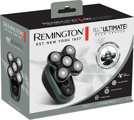 Роторна бритва для голови Remington Ultimate Series RX7 XR1600 чорно-зелений - фото 11