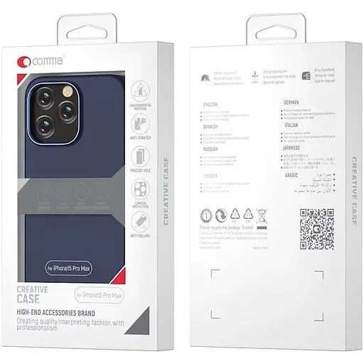 Чохол-накладка Comma для Apple iPhone 15 Pro Max Nature Series Magsafe Silicone Case (grey) - фото 3