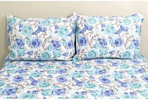 Уценка. Покрывало Lotus Manhattan Sandra белый с голубым 240 х 230 см (svt-2000022212588) - фото 2