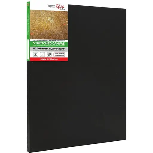 Подрамник Rosa Gallery мелкое зерно Черный грунт хлопок
