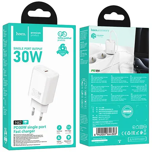 СЗУ Hoco N62 Gentle PD30W (1USB-C) - фото 4