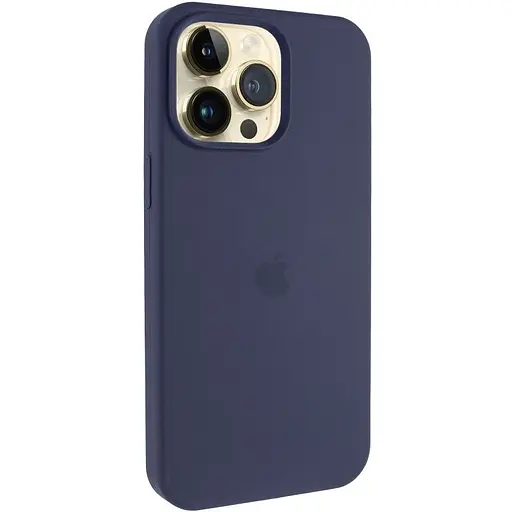 Чехол Silicone Case AA Logo with MagSafe для Apple iPhone 12 Pro Max 6.7 Темно-синий/Midnight blue - фото 1