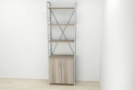 Етажерка 4/60 Ferrum-decor Серії Конект з тумбою 179x60x28 Сірий ДСП Сонома Трюфель (FRD-102481) - фото 3