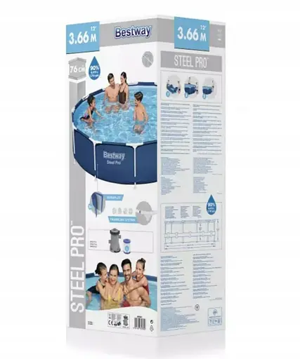 Каркасный бассейн Bestway STEEL PRO 366х76 с фильтром и насосом 56679 - фото 10