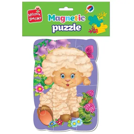 Магнітні пазли Vladi toys Малюк зможе Вівця А5 12 елементів VT3301-02  - фото 2