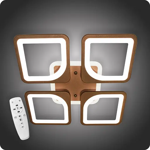 Люстра світлодіодна 517 Dlight 3color з пультом 85Вт Коричневий (01815) - фото 2