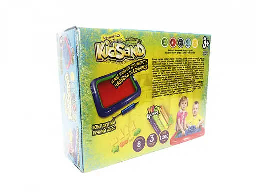 Кінетичний пісок KіdSand набір 8096DT, 1200 г піску і пісочниця - фото 4